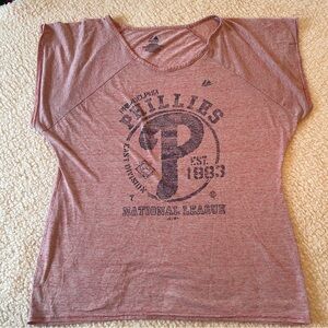 Ladies Philadelphia Phillies Tee Faded Red